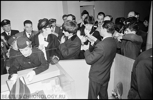 Beatles Arrive In Paris