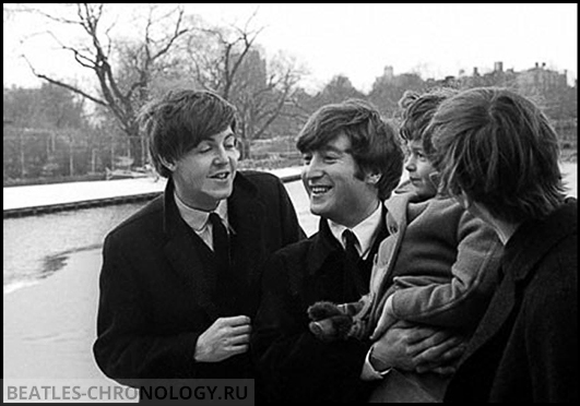 Pop Group The Beatles February 1964 John Lennon Paul McCartney Ringo Starr George Harrison The Beatles in Central Park New York