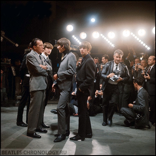 Beatle Band Members with Ed Sullivan